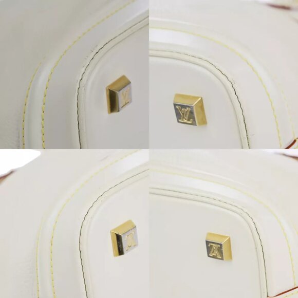 LOUIS VUITTON Suhali Lockit PM Hand Tote Bag White Gold France M91887 34SH945 - Picture 12 of 16